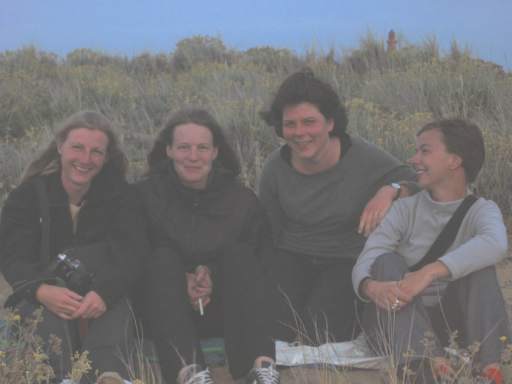 Ulrike, Bettina, Silke und Petra auf der Dne